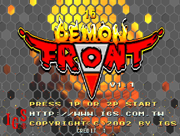 Demon Front (ver. 107) Title Screen